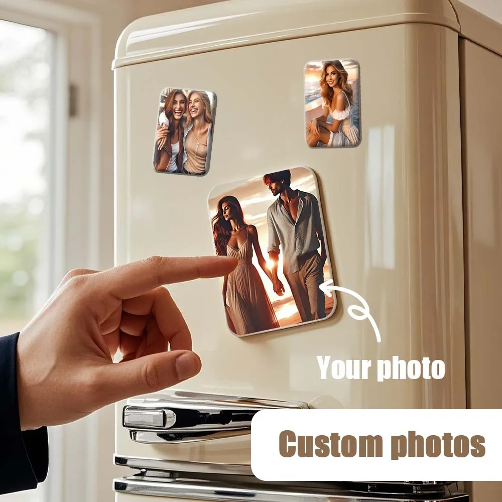 Custom Photo High-Tech Acrylic Fridge Magnet Transparent Personalized Refrigerator Sticker
