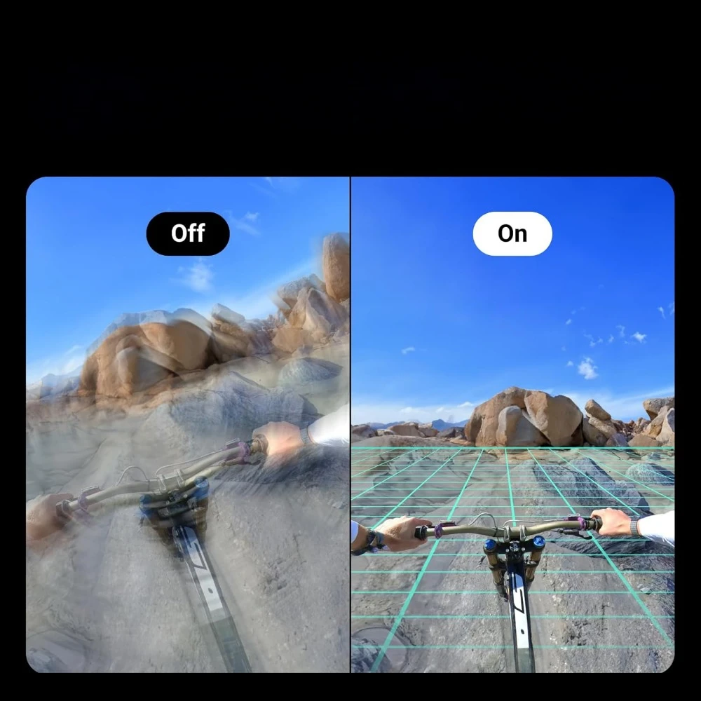 4K Wide-Angle Video, Invisible Selfie Stick Effect, Removable Lens Guards, 135 Min Battery Life, AI Editing, Stabilization