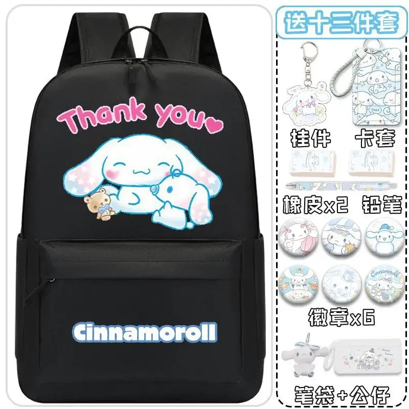 Sanurgente-Cartable léger pour enfants, Cartable Babycinnamoroll, Sac à dos de dessin animé mignon, Grande capacité, Étudiant, Fille, Cinnamoroll, Nouveau