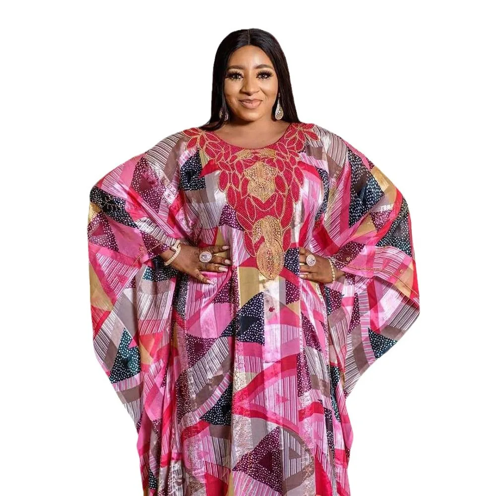 アフリカのパーティードレス女性イスラム教徒シフォン高級ダイヤモンドアバヤ内側スカート 2 点セットドバイファム Boubou Daseki セクシーなローブ