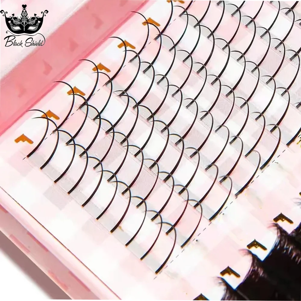 Glitter Shimmery Eyelashes Extension 8-18 Mixed Wispy Spike Lash Extensions Soft Single Silk Promade Spikes Lash Extensions