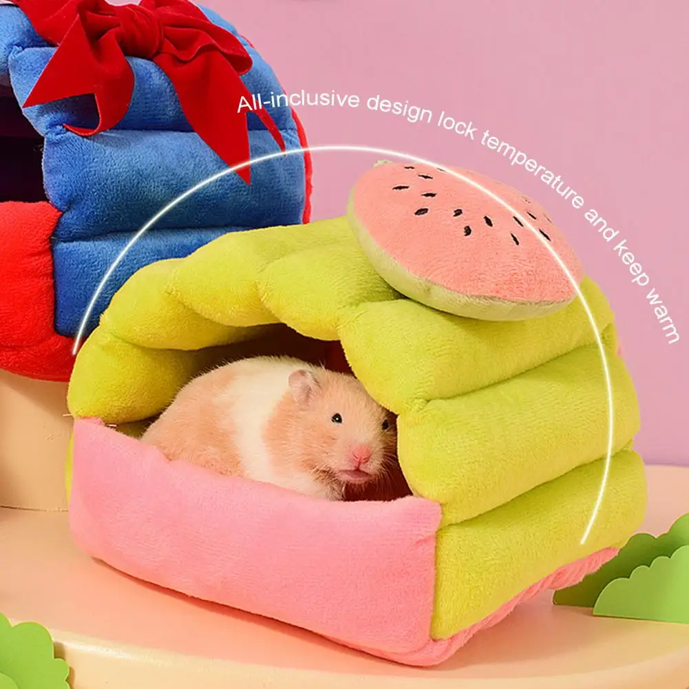 

Small Pet Burrow Rabbit Hole Bed Cozy Plush Hamster Nest Guinea Pig Hideout Bed Set for Small Soft Rabbit Cave House for Hiding
