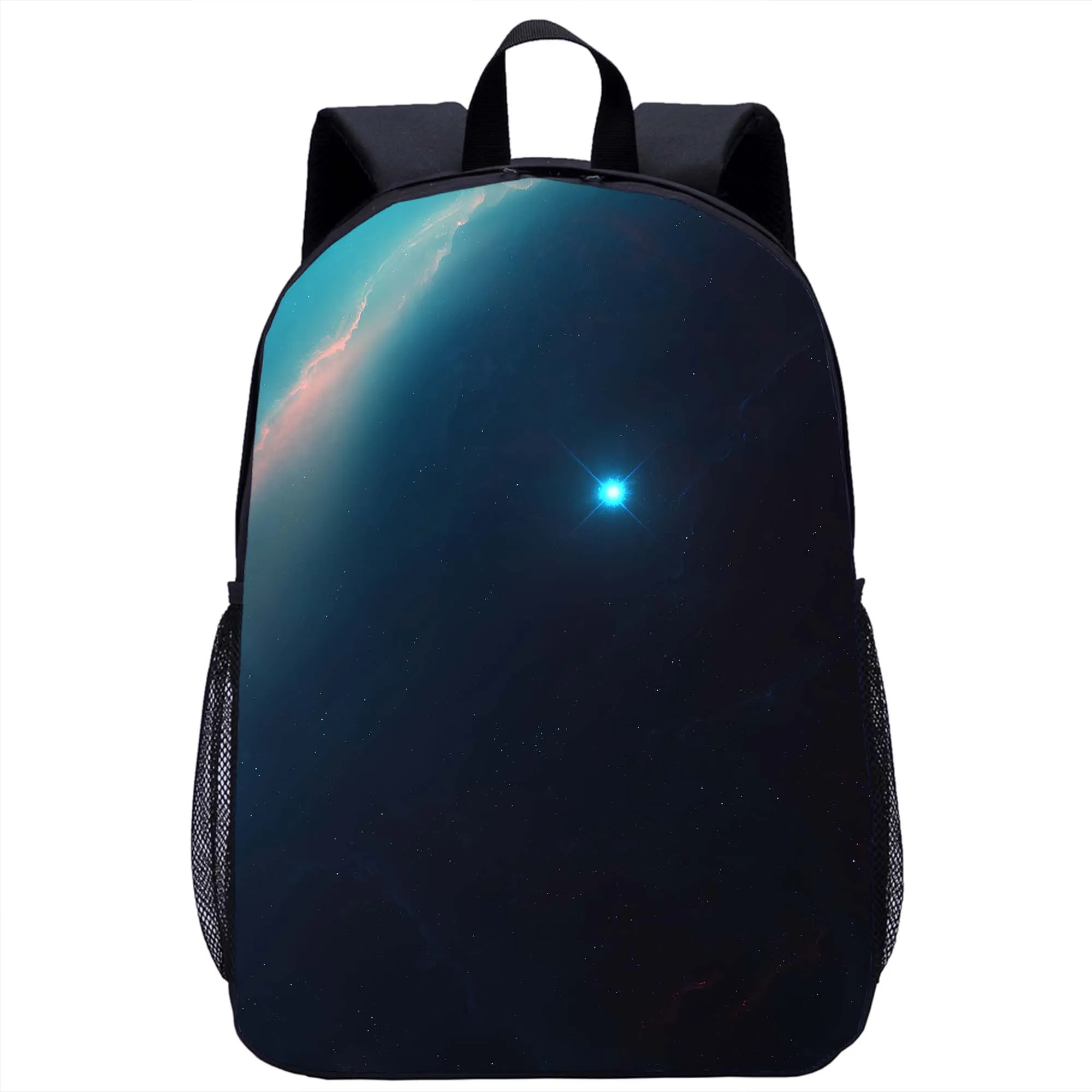 Universe Planet tas punggung anak-anak, ransel Laptop pelajar tas kasual harian berpergian bermotif Planet semesta