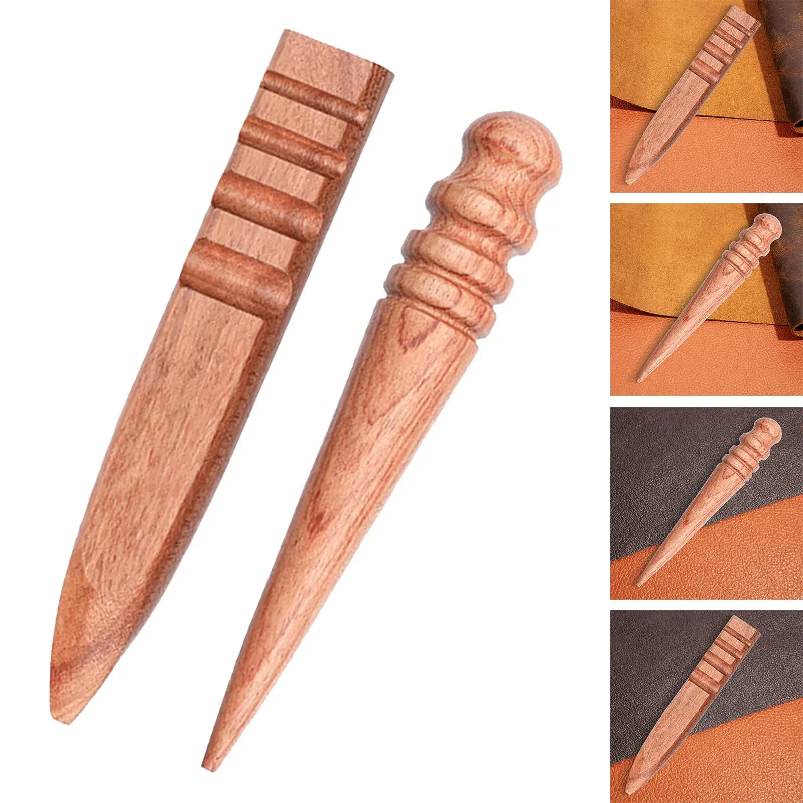 

Wood Leather Edge Burnisher Wood Edge Slicker Wooden Belt Burnisher Accessories Tool Wood Leather Polished DIY Craft Carving