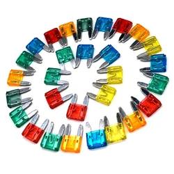 35Pcs Mixed Mini Size Blade Type Car Fuse Assortment 5A / 7.5A / 10A / 15A / 20A / 25A / 30A Fuse Set Auto Car Truck