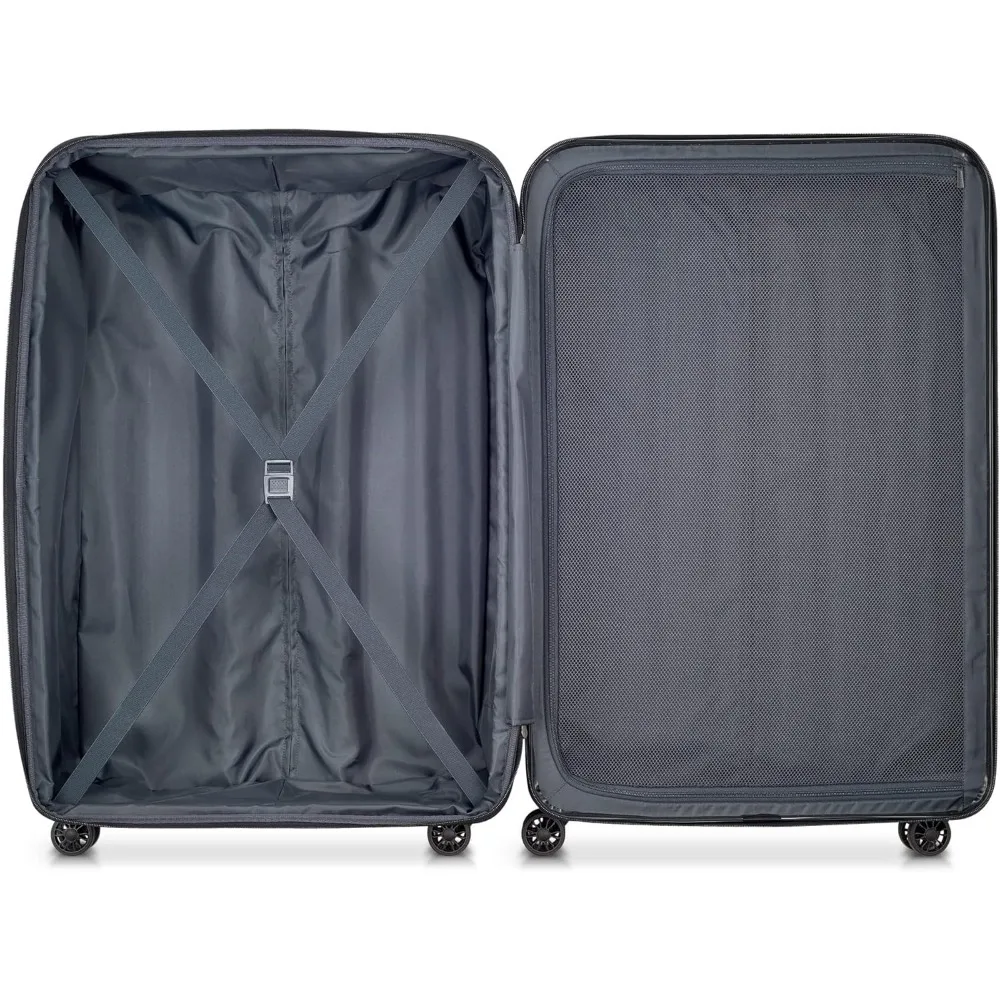 Equipaje giratorio rígido expandible Estuche de viaje grande Aero negro de 28 pulgadas con ruedas