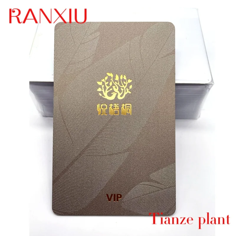 Custom Customized high-grade plastic business card PVC black embossed VIP membership card