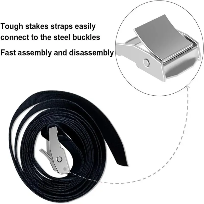 

【ELECTRONIC-ACCESSORIES】Trampoline Stakes Heavy Duty Trampoline Parts Corkscrew Shape Steel Stakes Anchor Kit With T Hook For Tr