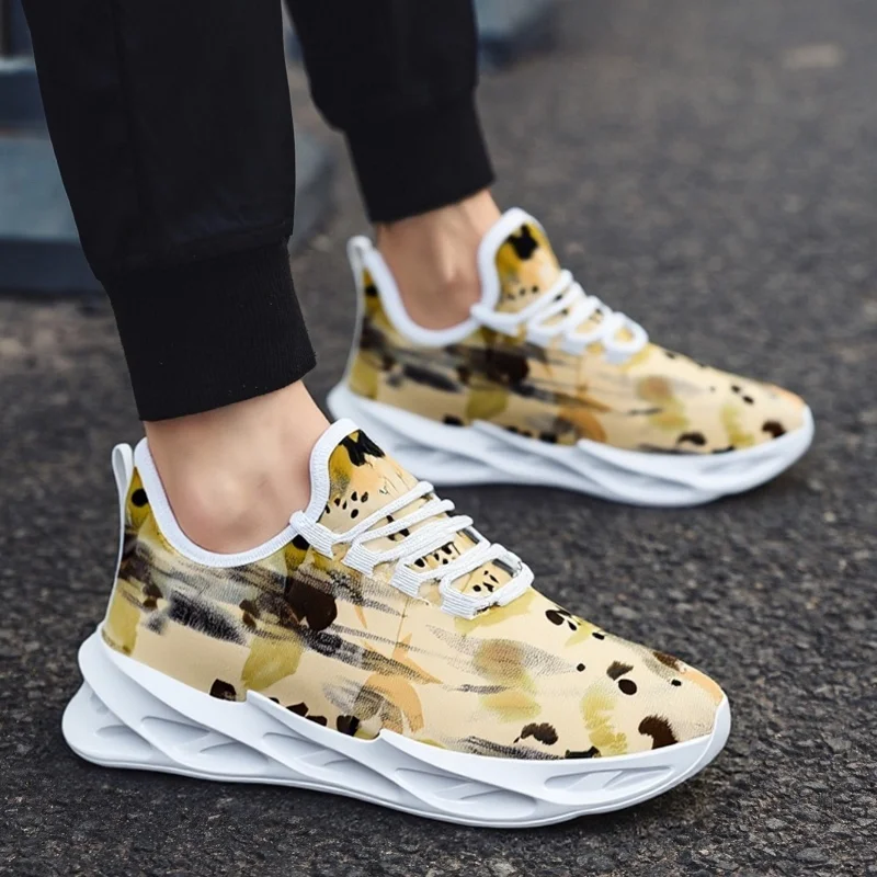 

YRZL Men Comfortable Sneakers Lightweight Walking Shoes Non Slip Athletic Gym Training Sports Casual Shoes for Men Breathable