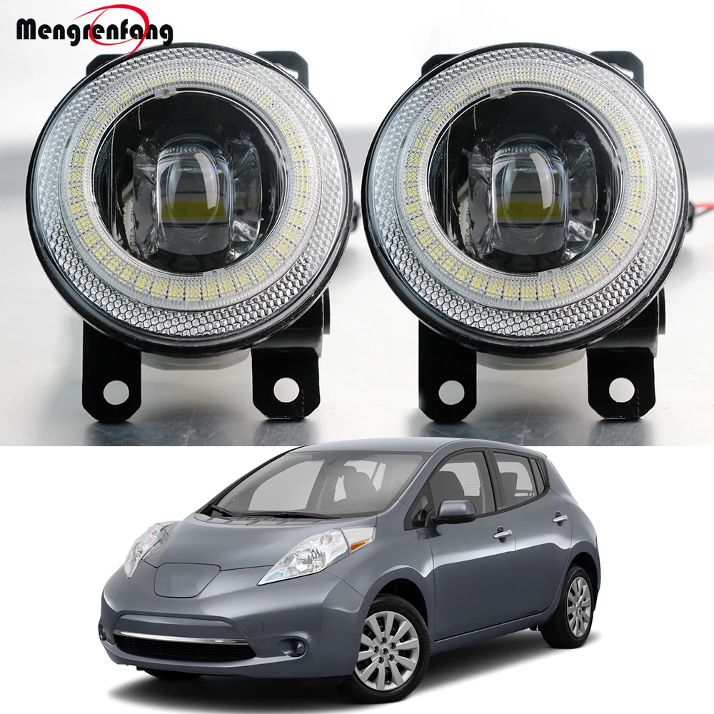 2 X Противотуманные фары Angel Eye для Nissan Leaf ZE0 2010 2011 2012 2013 2014 2015 2016 H11, регулируемые автомобильные фонари DRL, противотуманные фары