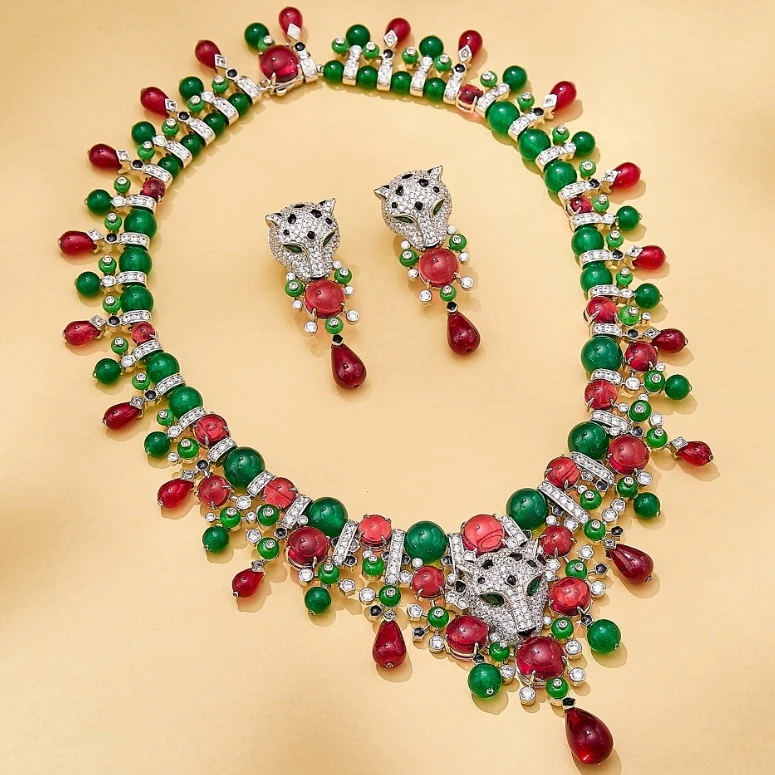 luxury-red-green-agate-stone-fruit-style-black-panther-leopard-necklace-or-long-drop-earrings-or-jewelry-sets-for-women-party