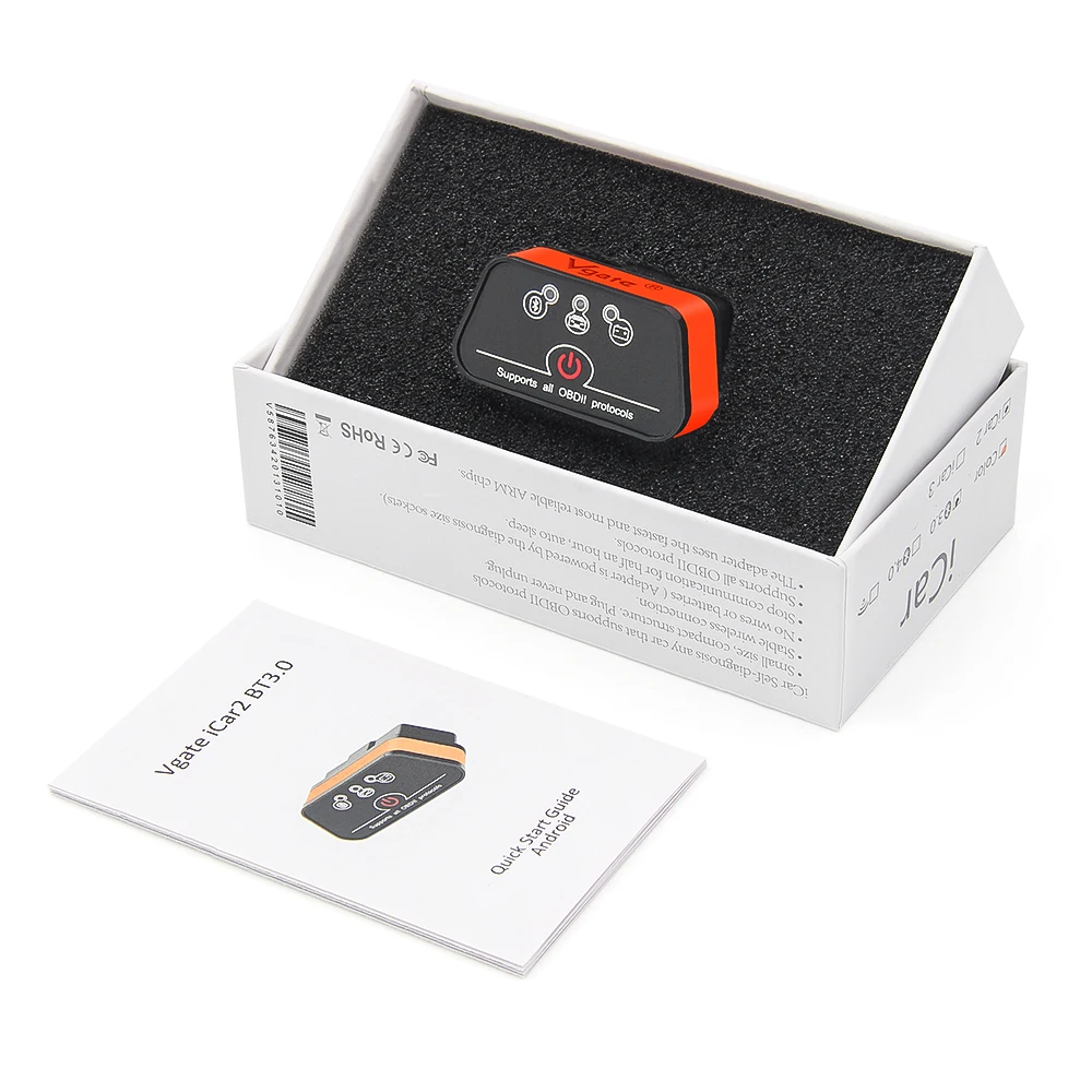 Vgate ICar2 Auto-Diagnosegerät Bluetooth WiFi OBD2 ELM327 V2.2 Scanner Codeleser Diagnose-Tool Verlängerungskabel ODB 2 Auto-Werkzeug – Detail 12