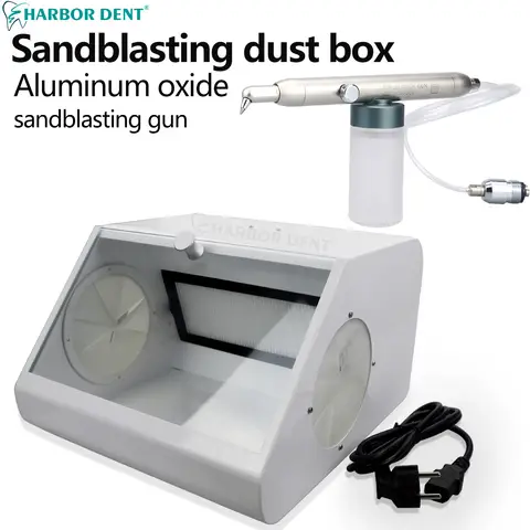 Dental Sandblaster Dust Collector With LED Light / Aluminum Oxide Micro Blaster Interface Microetcher Dentistry Tool