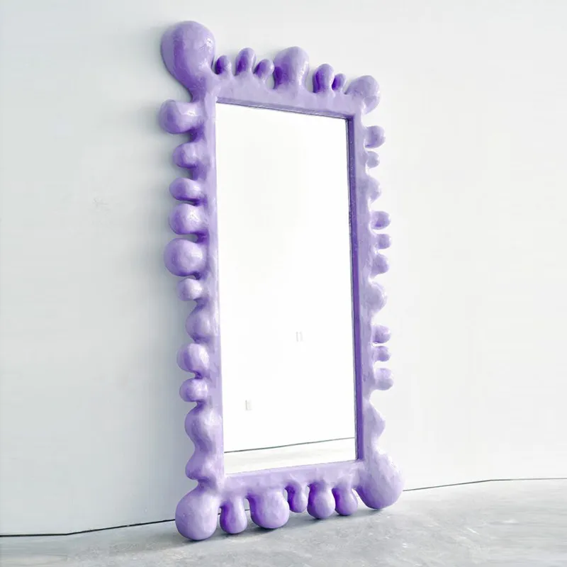 Dopamine mirror full body full length mirror Internet celebrity home purple clothing store cute light luxury bedroom ins floor m