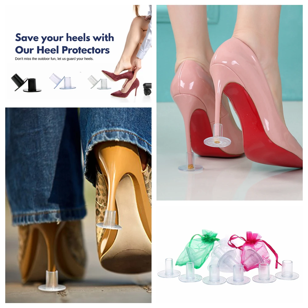 

80 Pairs High Heel Protectors High Heeler Non-slip Heel Stoppers Heel Caps Covers For Bridal Wedding Party Stop Sinking at Grass