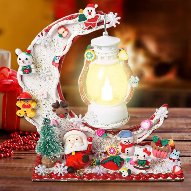 Santa Claus Night Light Christmas Cute Night Light For Kids Cream Glue Christmas Lights With Exquisite Christmas Themed