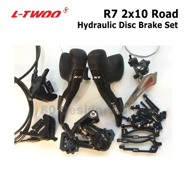 LTWOO R7 2x10S Road Groupset Shifters Rear/Front Derailleurs Hydraulic Disc Brake Brake R7 20s Alloy Version Road Bike Oil Brake