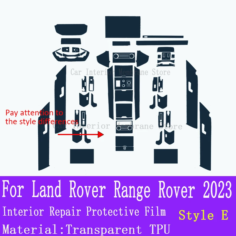 For Land Rover Range Rover 2023  TPU Car Gear Dashboard Gps Navigation Screen Sticker Car Interior Protective Film Anti-Scratch