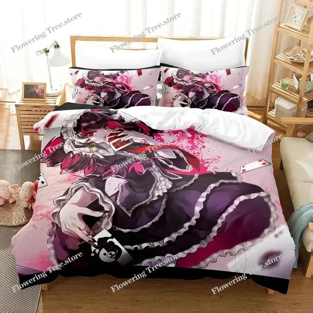 3D Anime Danganronpa Bedding Set,Duvet Cover Comforter Bed Set Quilt Cover Pillowcase,King Queen Twin Size Boys Girls Adults0299