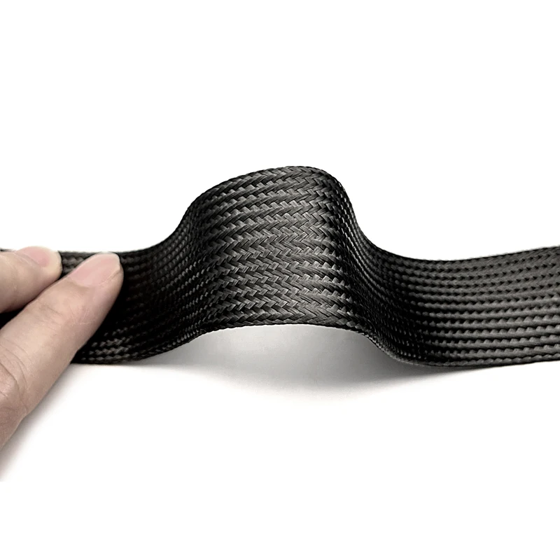 Sleeves 4-40mm High Density Tightly Black Braided Flexible Carbon Fiber Sleeving Shield Wire Cable Tube Sheath Sleeve