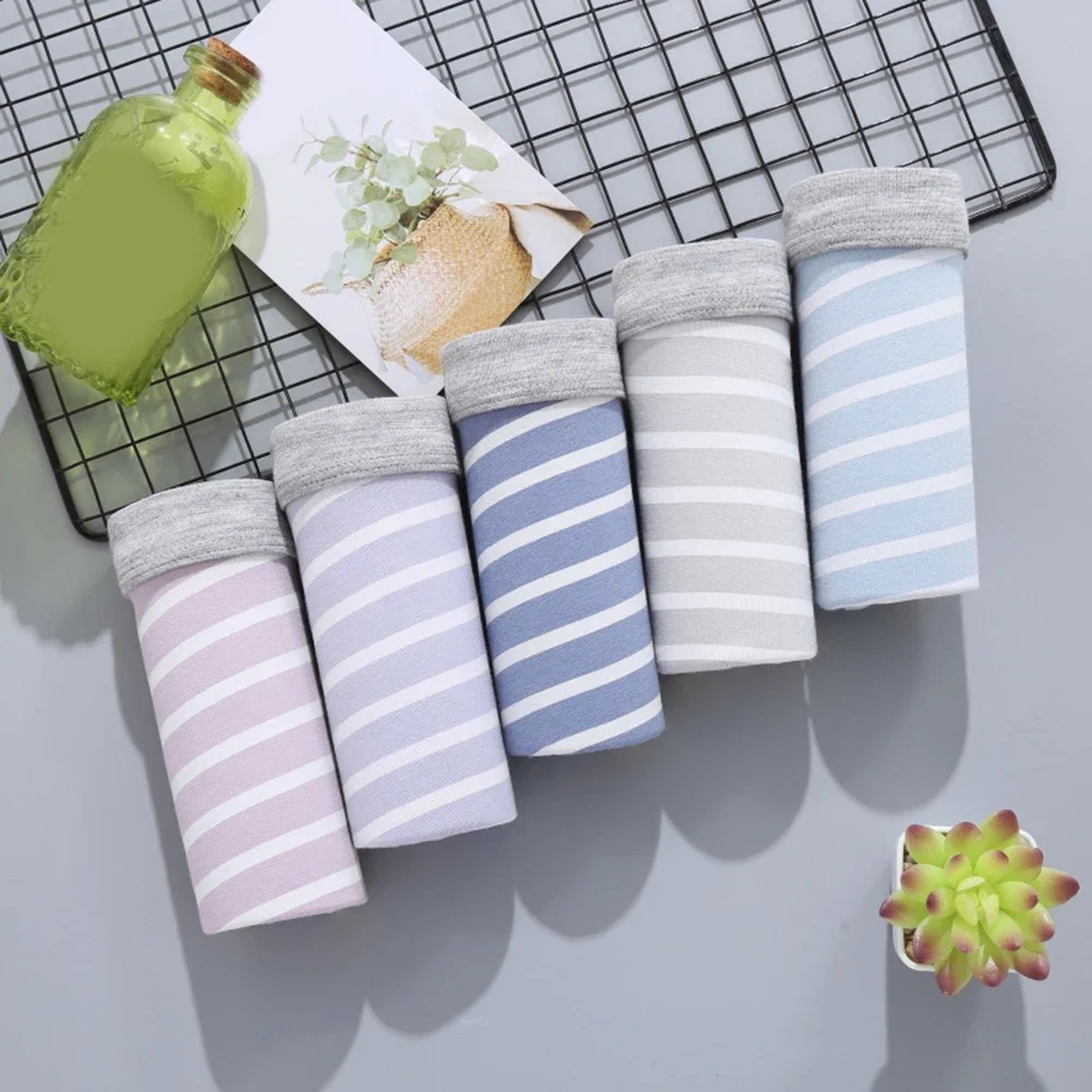 Ropa interior a rayas para hombre, calzoncillos tipo bóxer transpirables sin costuras, sencillos, finos y cómodos