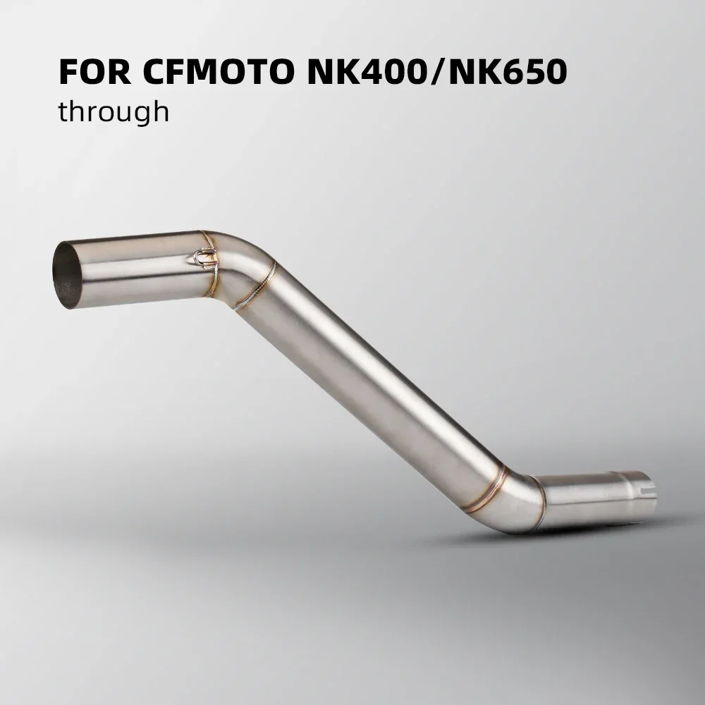 

Factory Hot Selling Motorcycle Exhaust Pipe Link Connect Tube Slip On Exhaust Muffler Pipe For CFmoto NK400