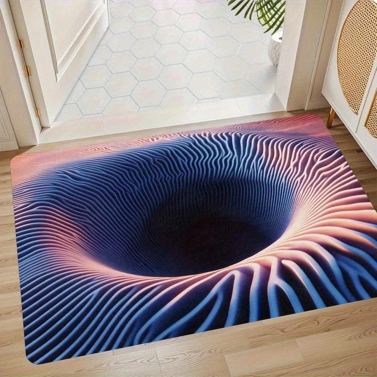 3D Visual Effect Waterproof Floor Mat Bathroom Door Rug Washable Living Room Decoration Trap Carpet Anti-slip Rugs for Bedroom