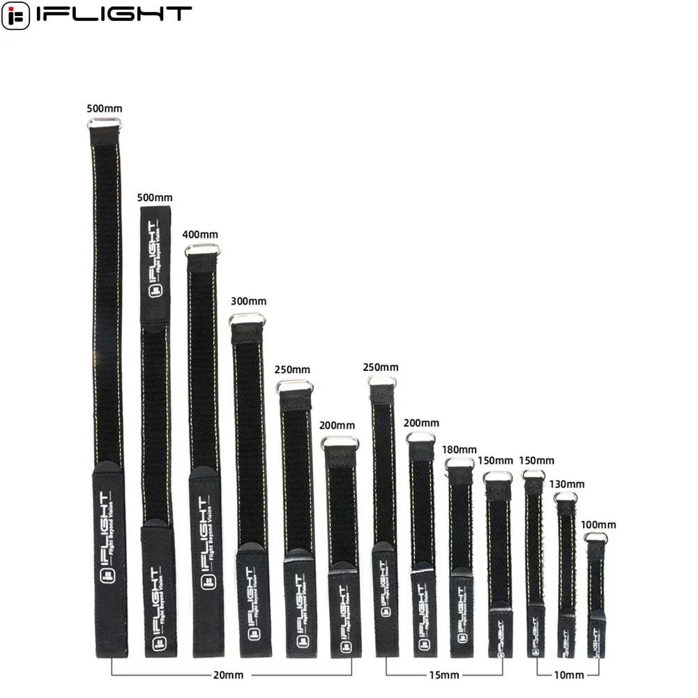 10PCS IFlight Magic Sticker Tape Nylon Anti-slip FPV Battery Strap Belt Reusable Tie Wrap for FPV