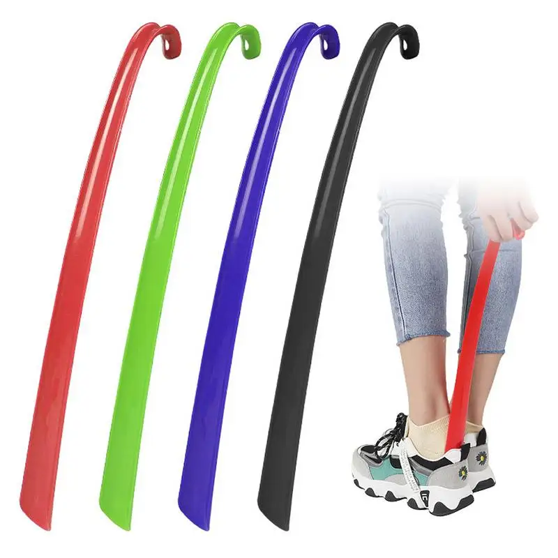 1PCS Easy To Use Plastic Long Handle Shoes horn Artifact Pull Pumping Shoes Professional Women Men Shoe Horn Shoes Spoon