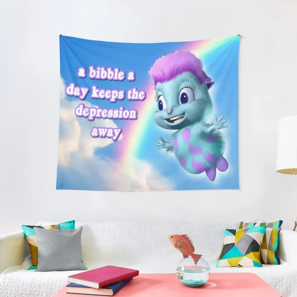 

a bibble a days keeps the depression away Tapestry Living Room Decorations