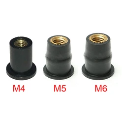 10 M4 / M5 / M6 motorcycle rubber well nuts sun blind windscreen fairing riding accessories fasteners Motorcycle decoration