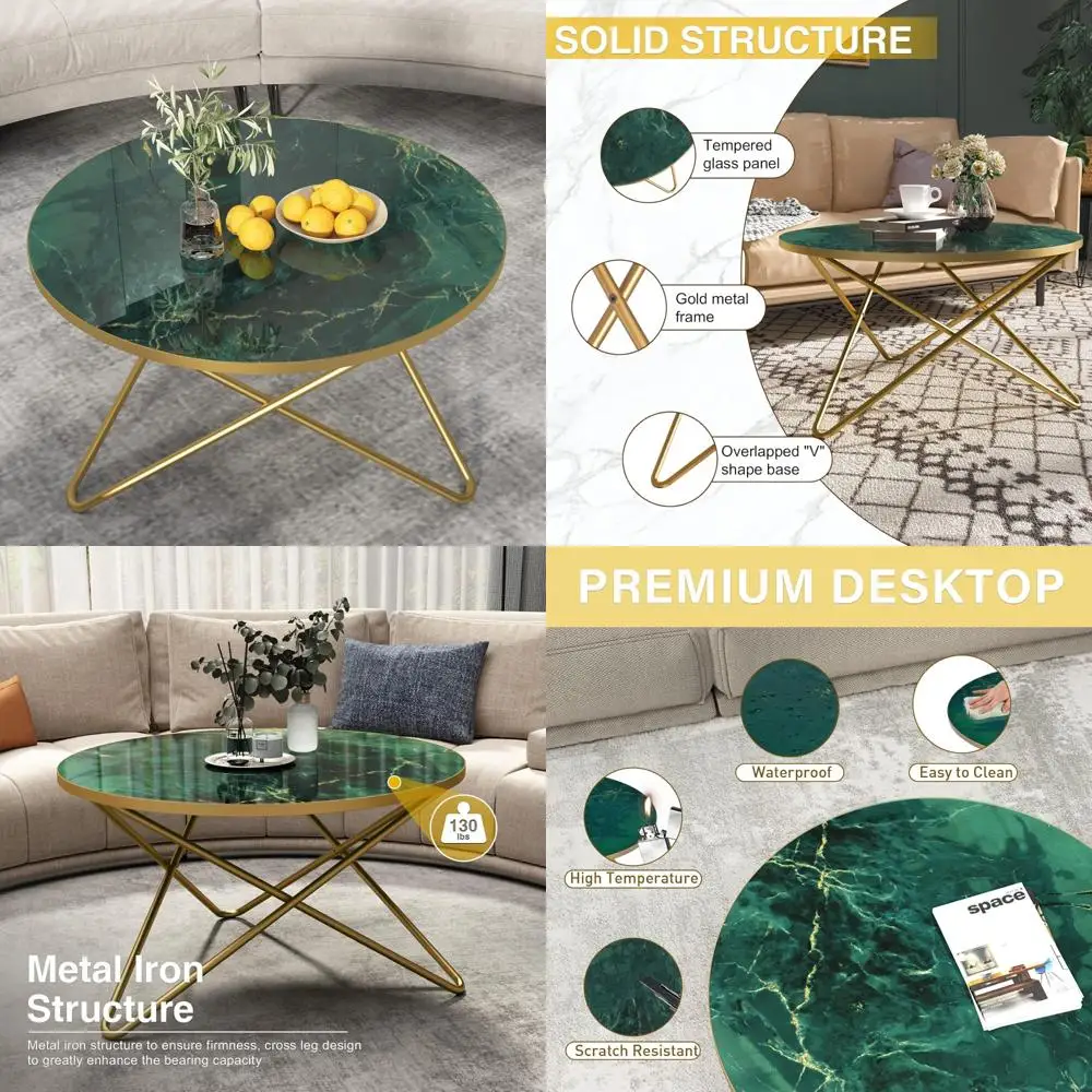 

Зеленый журнальный столик с высоким и низким содержанием мрамора