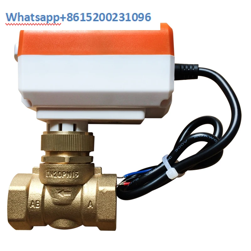 Electric valve V8018, two way valve, three line, two control globe valve, fan coil unit, electric valve actuator