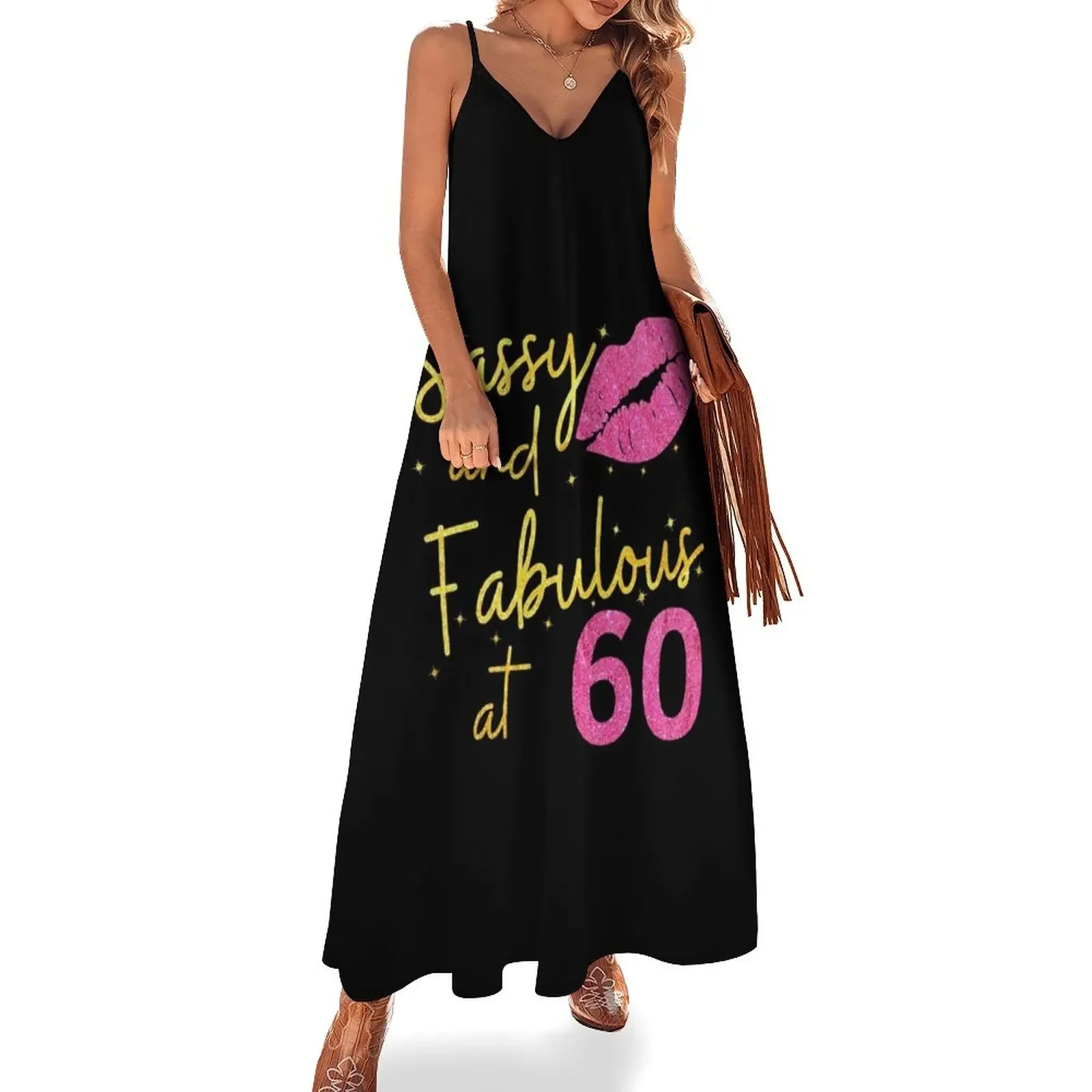 

60th Birthday Women Sleeveless Dress Female clothing sensual sexy dress for women