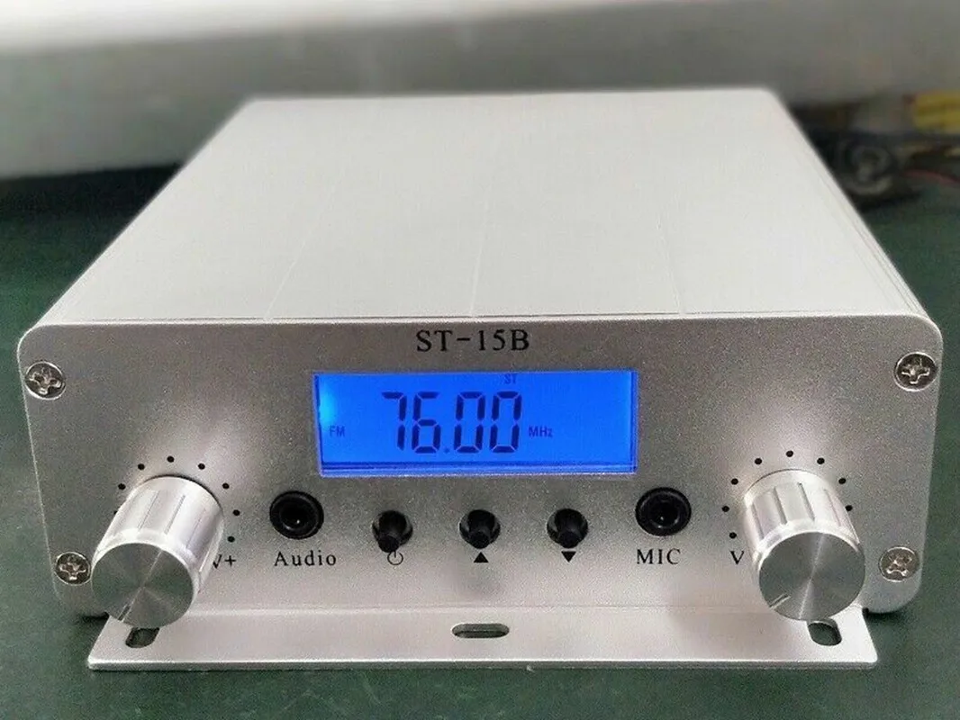 15W 76MHz-108MHz FM Broadcast Transmitter  ST-15B stereo PLL Fm Radio broadcast station