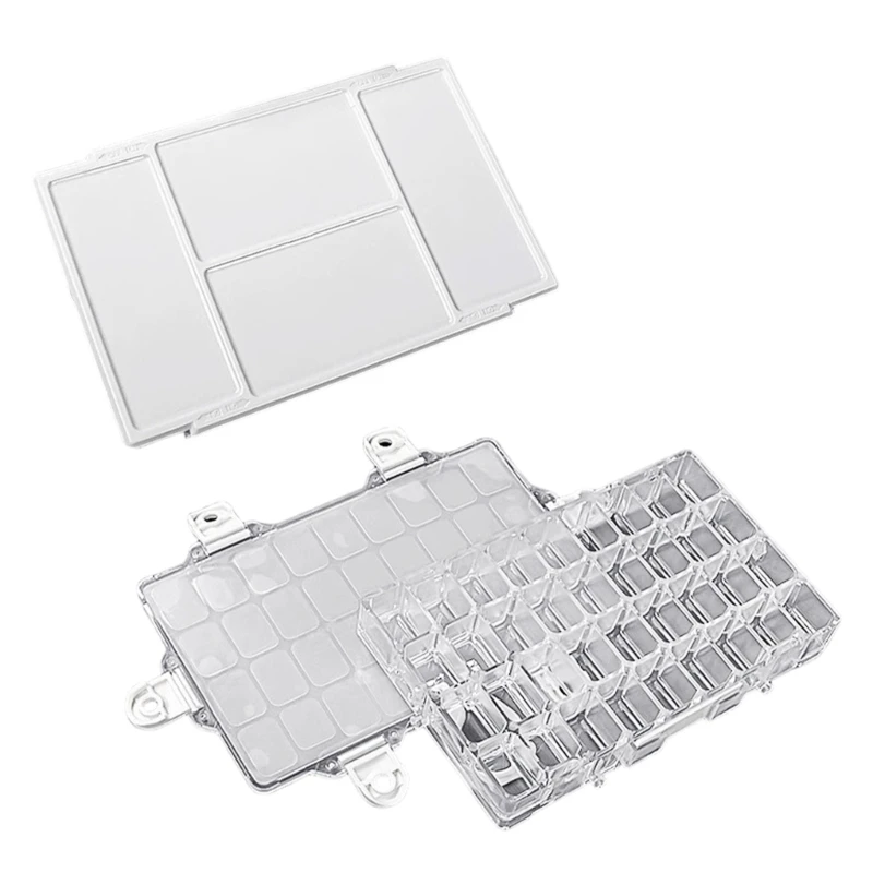 Y2GD Portable Plastic Paint Case 12/24/36 Wells Leakproof Paint Box Art Supply Organiser For Oil Acrylic Watercolor Pigments