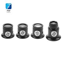 A55F-4PCS Loupe Eyeglass Magnifiers Set 5X 10X 15X 20X Watch Repair Loupe Magnifier Set Magnifying Glass For Watch Jewellery