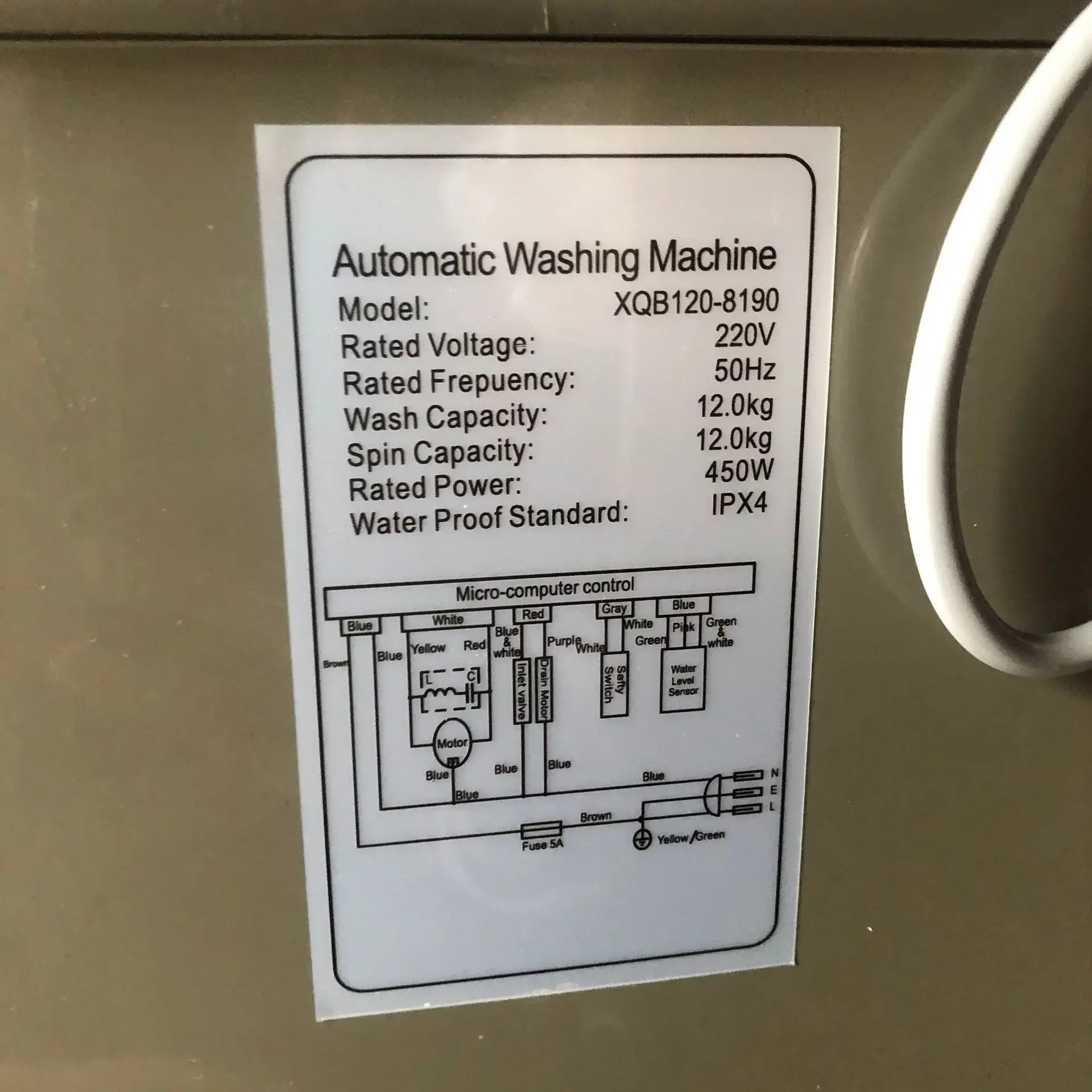 12kg 220V High-quality All-in-One Anti-Winding Automatic Washing Machine with Top-Load Washers Domestic Washing Machine Washer