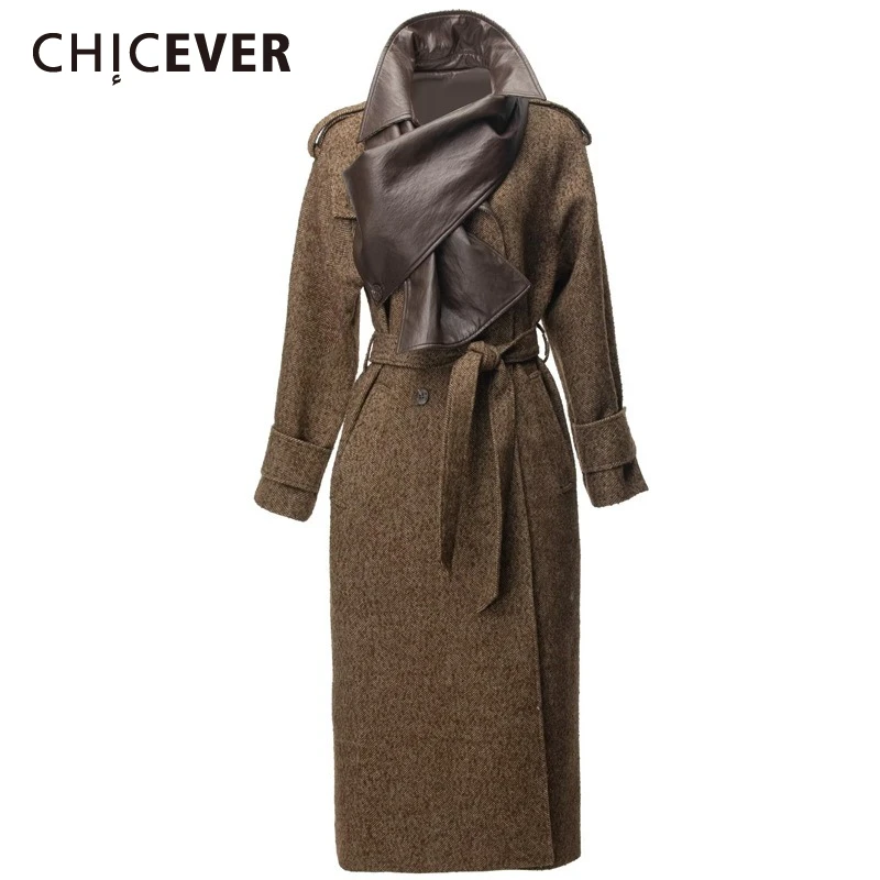 

CHICEVER коричневая куртка на шнуровке, женская водолазка с длинным рукавом, свободные винтажные литературные женские куртки, осенняя мода, новинка