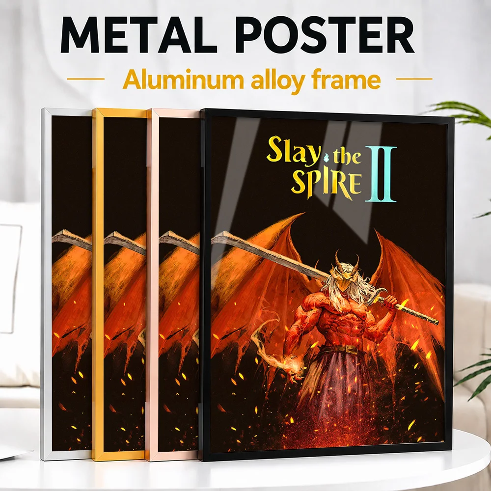 Slay The Spire II Game Framed Aluminum Metal Poster Personalized Painting Style Wall Art For Bedroom, Gaming Enthusiast Gift