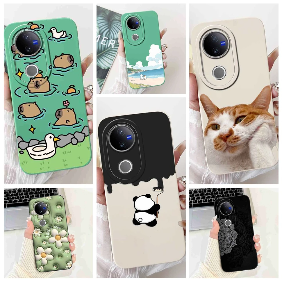 

Чехол для Vivo V50 5G V2427, чехол с милым кроликом и рисунком, мягкий силиконовый чехол из ТПУ для Vivo V50 V 50 VivoV50, задняя крышка