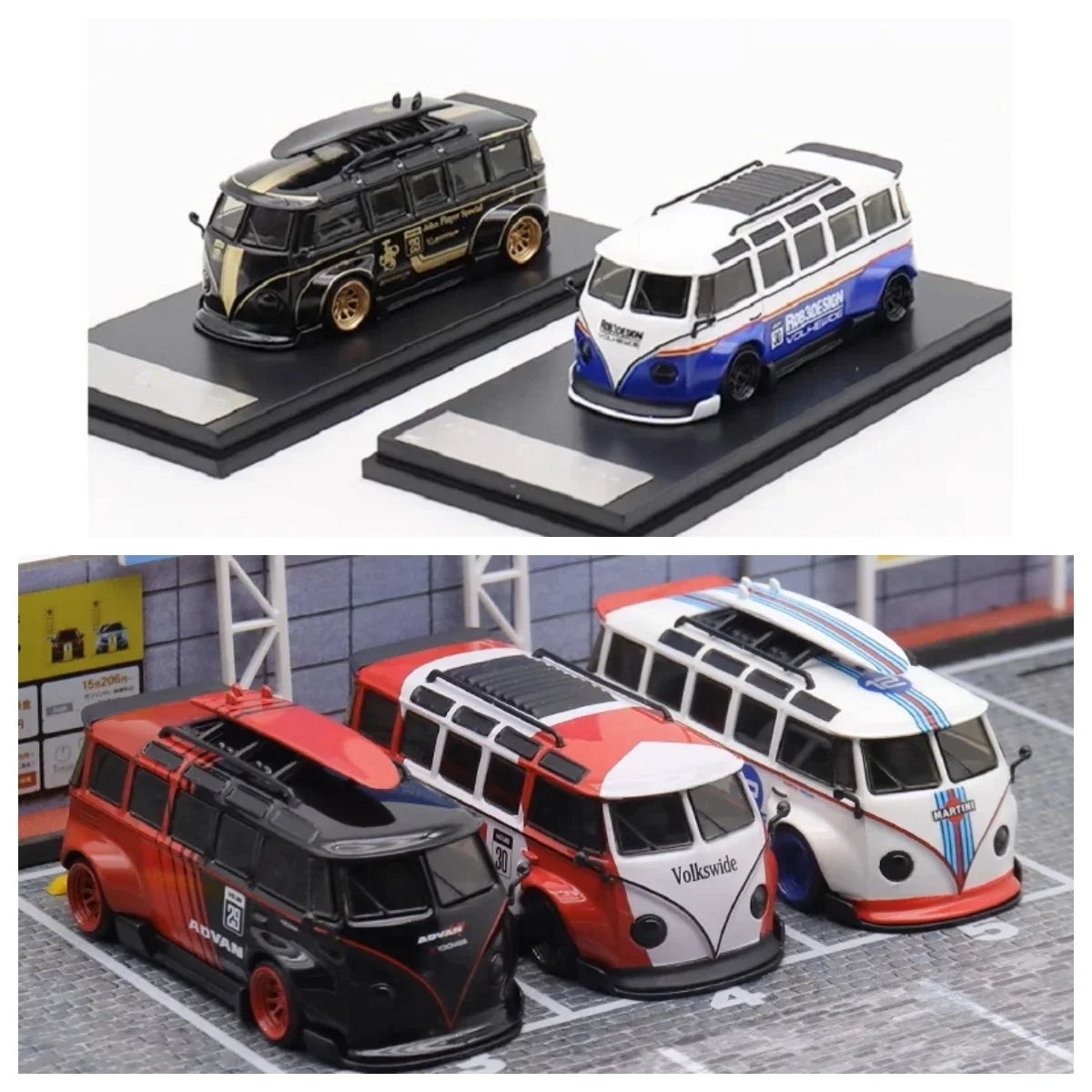 Inspire modelo 1:64 Robert Design T1 Van Kombi modelo de carro fundido