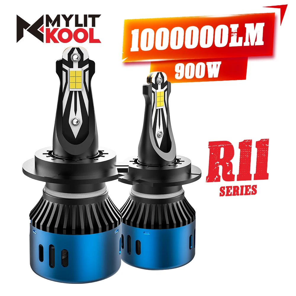 

1000000W H4 H7 Car LED Headlamp Bulbs Canbus No Flickering Car High Low Beam Turbo H1 H11 9005 HB3 9006 HB4 LED Headlight 6000K