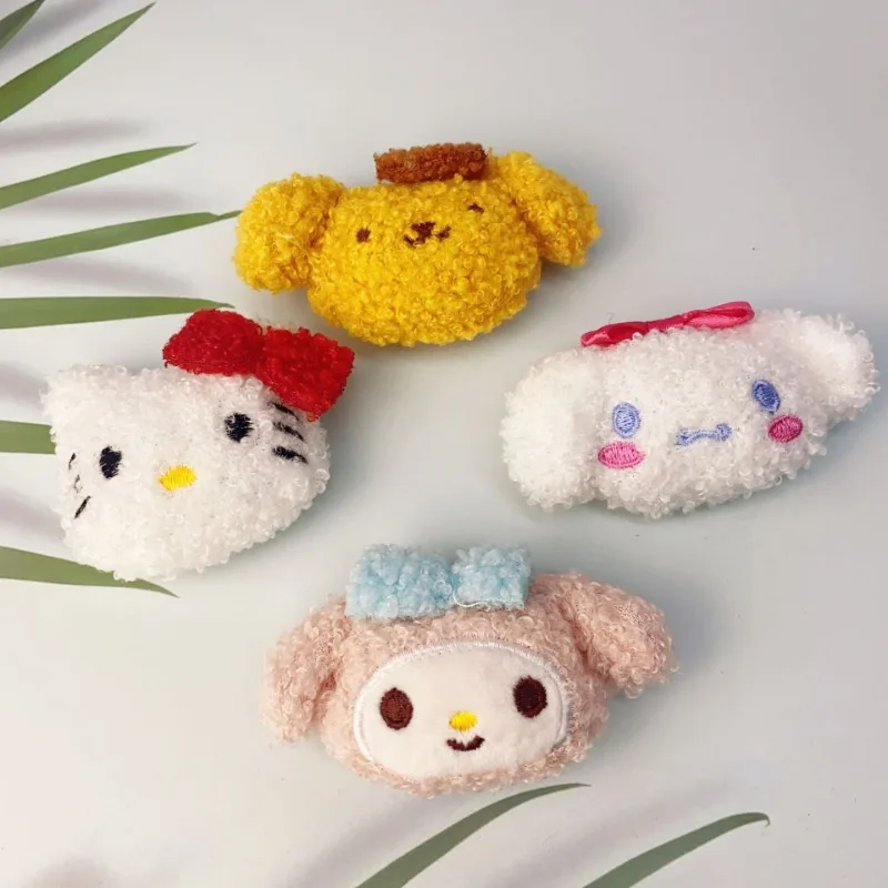 

Sanrio Hello Kitty Cartoon Plush Toys Brooch Anime Action Figures My Melody Kuromi Cinnamoroll Q Figural Cute Girl Birthday Gift