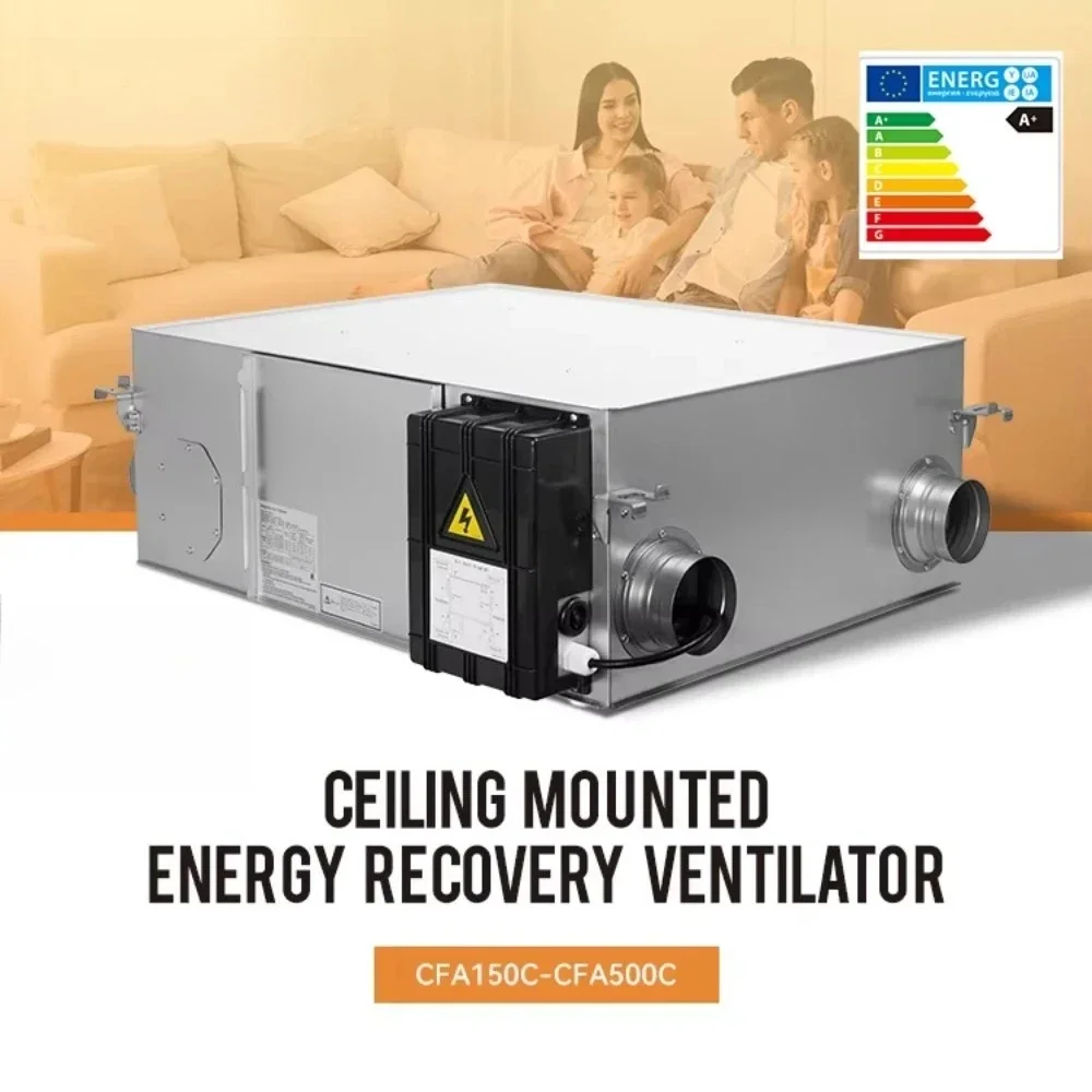 Ventilation Wifi Intelligent Control Fresh Air Processing Unit Household Air Supply and Exhaust Ventilation Belt Heat Recovery