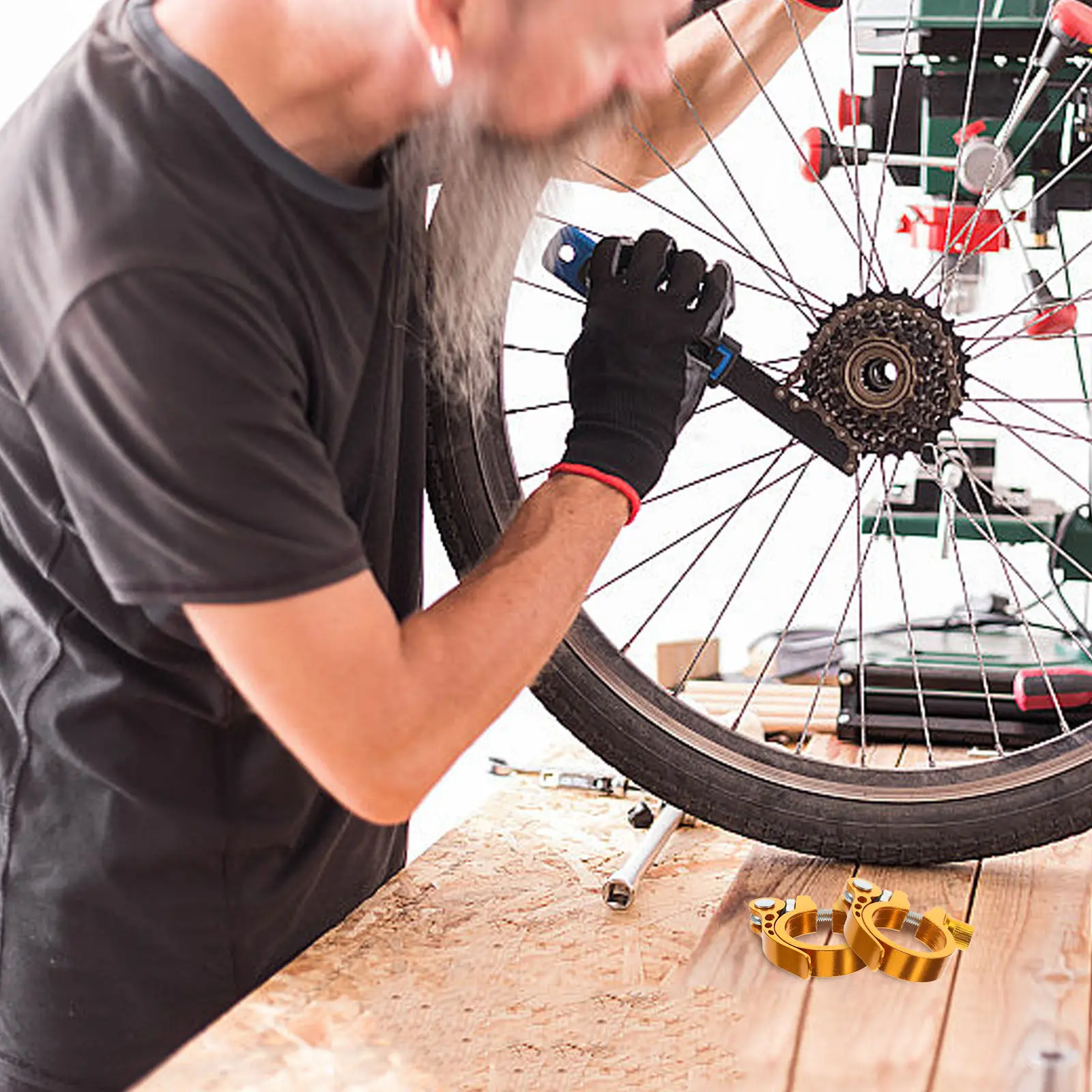 

Зажим для подседельного штыря велосипеда, быстросъемный, из алюминиевого сплава, регулируемый винтовой зажим для складного и шоссейного велосипеда