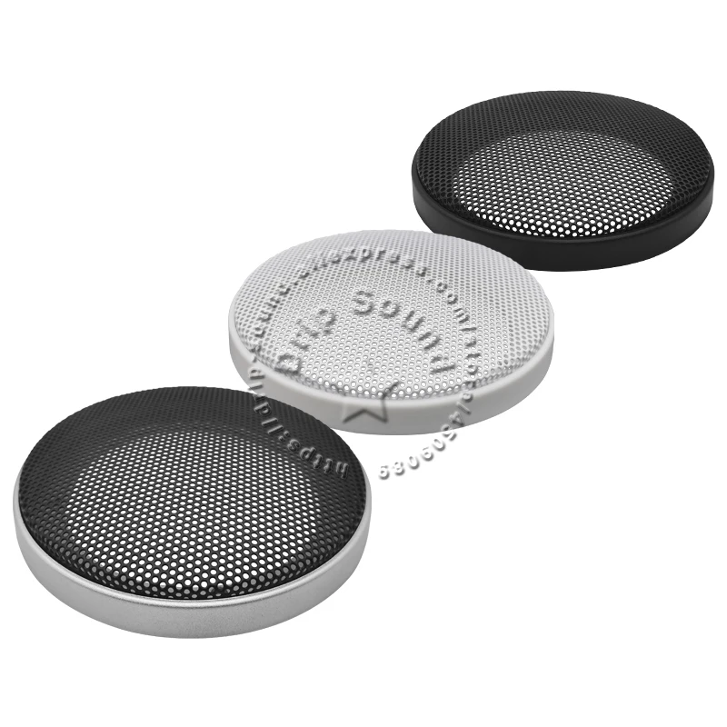 Dla 3 "Cal osłona głośnika pokrywa hige-grade samochodowy sprzęt Audio dekoracyjne koło siatka metalowa kratka siatka ochronna 106mm czarny/biały/srebrny