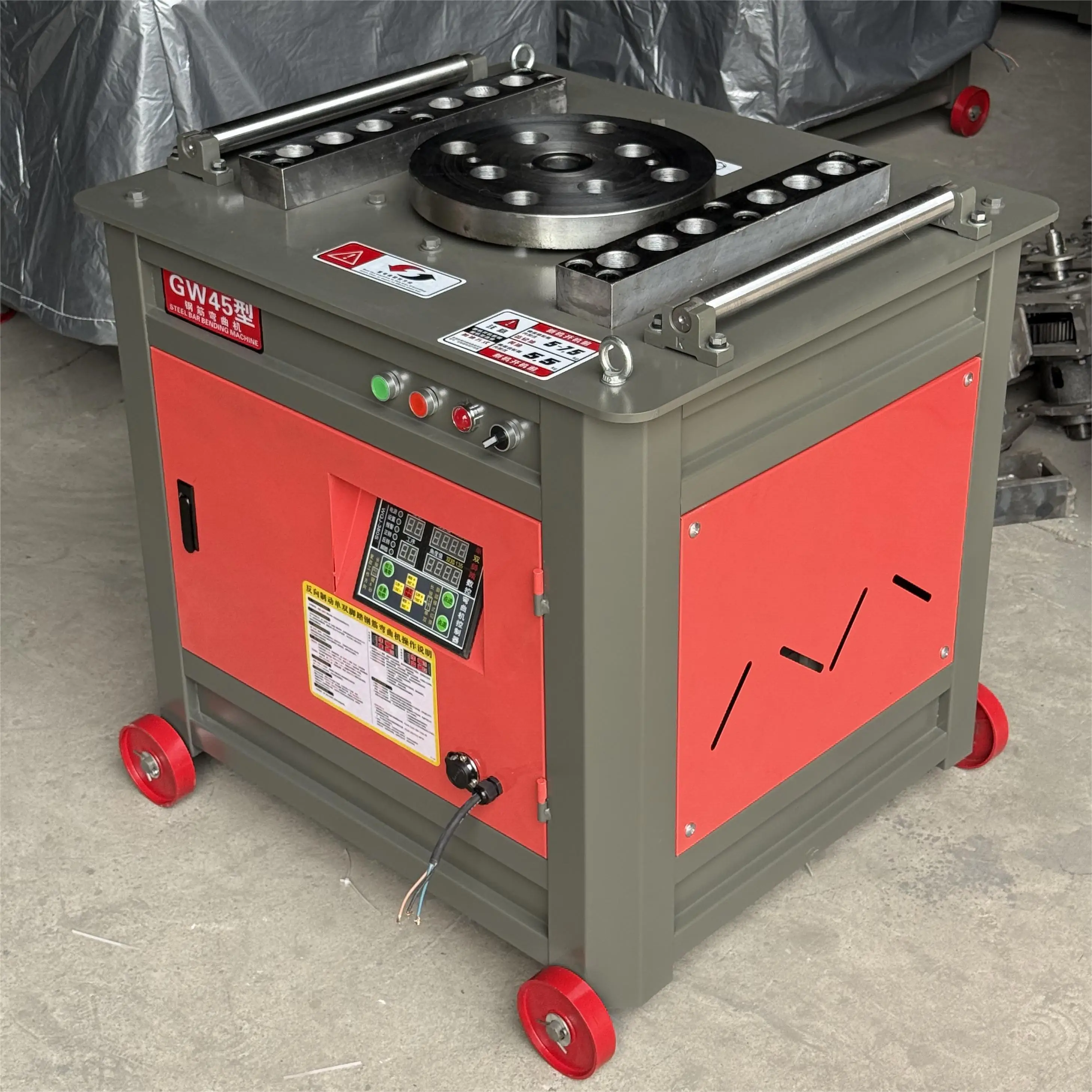 

GW45 Type For 4mm-32mm Stirrup Spiral Bender Wrought Iron Bending Machines Automatic Steel Bar Rebar Bending Machine For HotSale