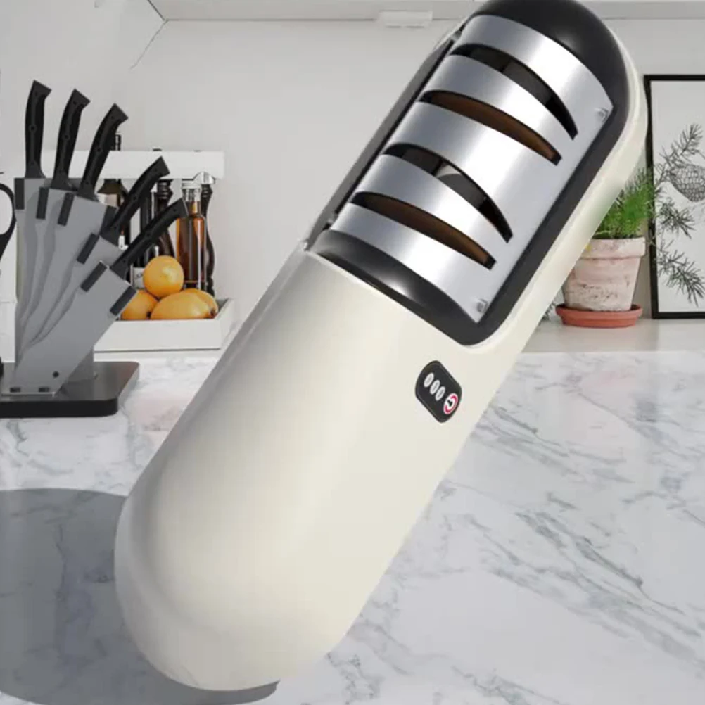 

Electric Knife Sharpener Compact Portable Sharpening Tool For Chef Knives Bread Steak Paring Filet Cheese Kitchen Gadget