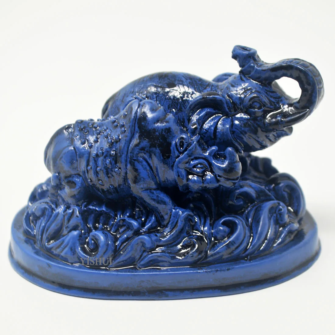 Protection Feng Shui Home Decor Feng Shui Blue Elephant and Rhinoceros